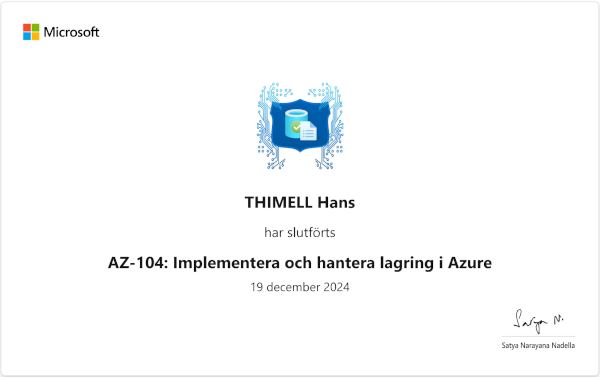 AZ-104 Implementera och hantera lagring i Azure